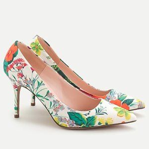 Bright floral pumps